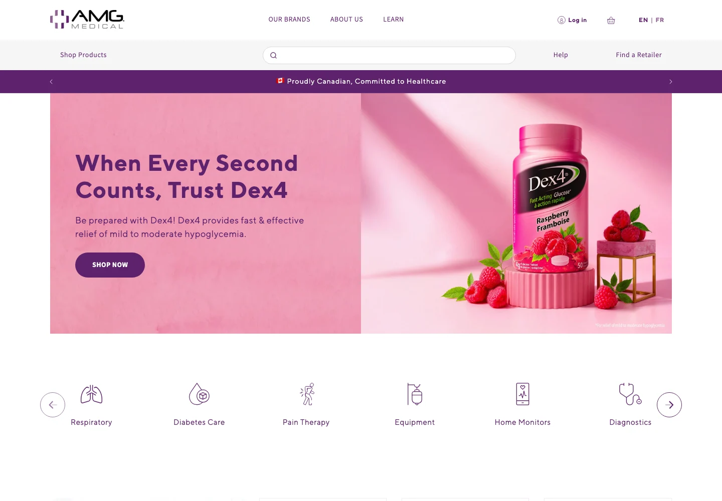 AMG Medical live Shopify storefront