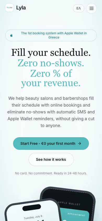 Lyla mobile website